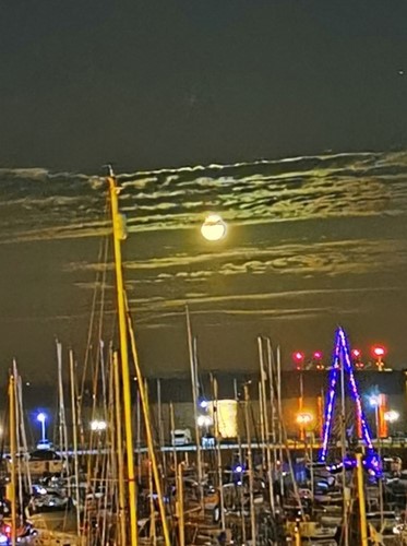 May's winner of the Milford Marina Photo of the Month competition 'VE Day Moon'
