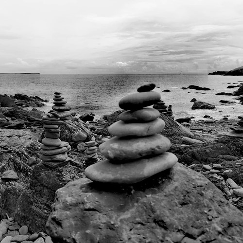 Stone art at Mill Bay