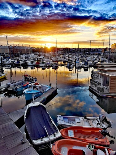 Sunset at Milford Marina, by Carol Best