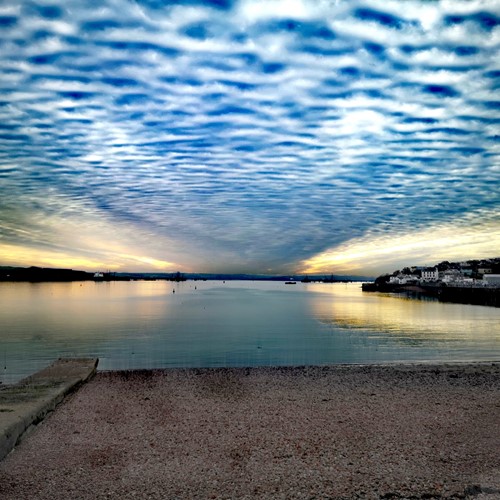 Mackerel sky over the harbour